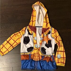 Disney Pixar Toy Story Woody Sheriff character zip up sweatshirt Shirt Sz 4
